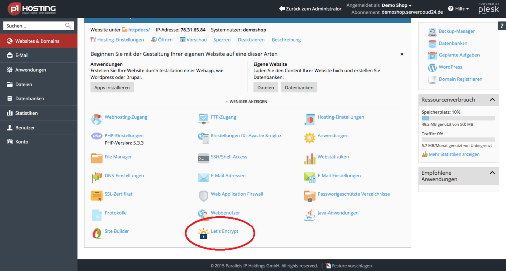 Ssl Zertifikate P1hostingde Managed It Stuttgart Domain